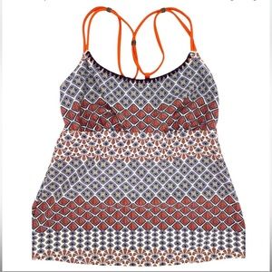 Prana cross strap tankini swim top